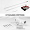 G128 Combo Pack: 6 Ft Tangle Free Aluminum Spinning Flagpole (Silver) & Pirate Jolly Roger Red Head Scarf Flag 3x5 Ft, ToughWeave Series Embroidered 300D Polyester | Pole with Flag Included